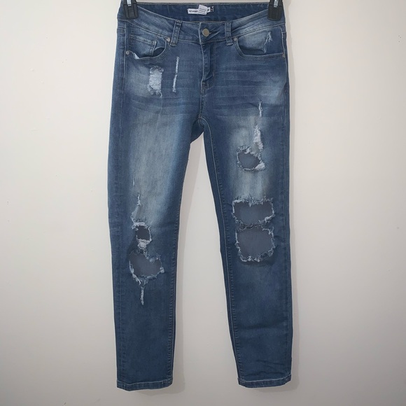 Revamped | Denim Blue Ripped Jeans - Picture 5 of 6